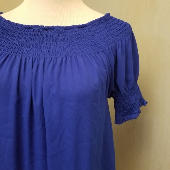 Octavia royal blue short sleeve maternity top women's size XS (V18) - Picture 3 of 6